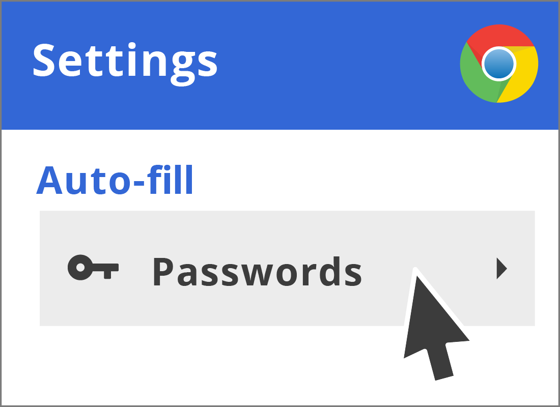 Auto-fill settings in the Chrome browser