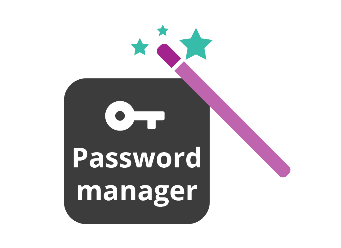 A password manager with a magical wand over it