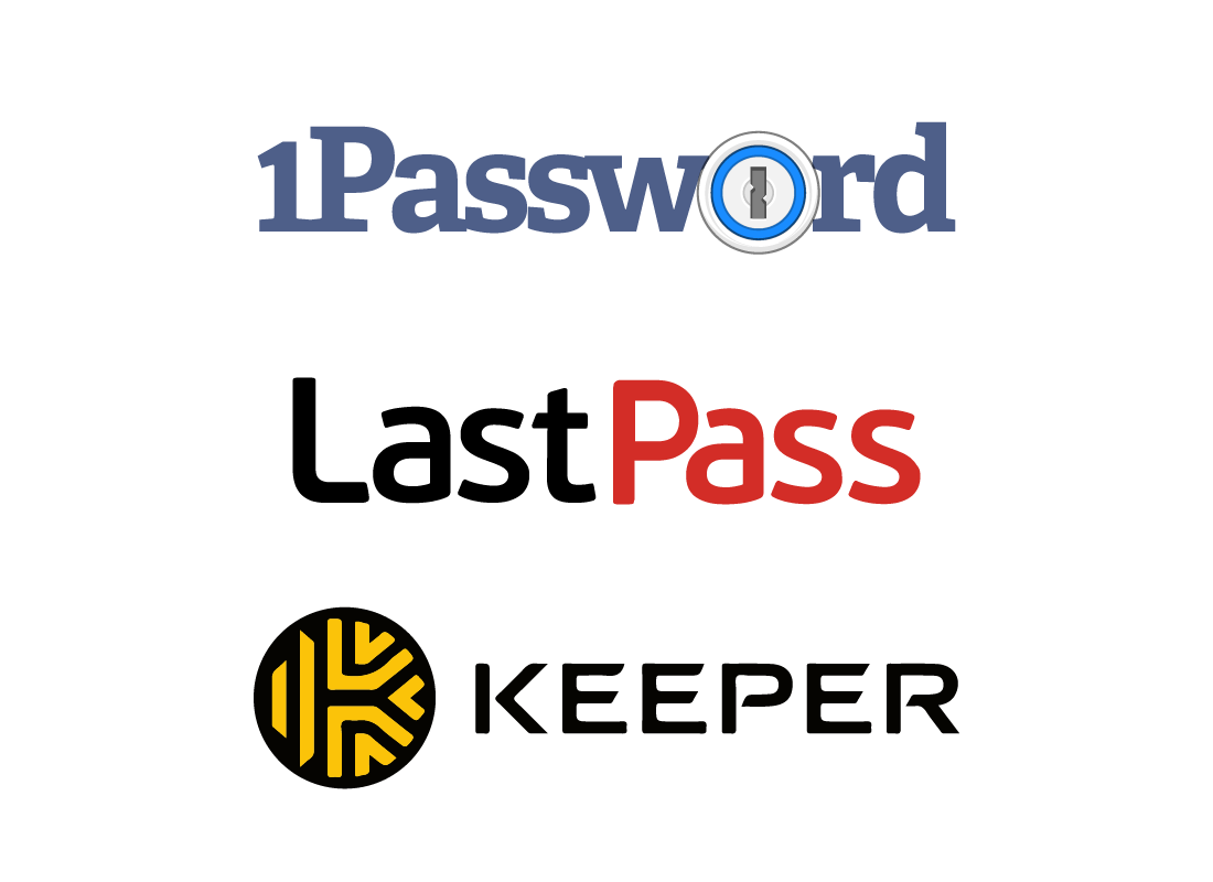 A range of popular password manager providers