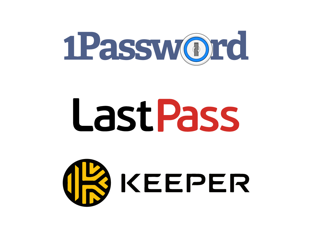 A range of popular password manager providers