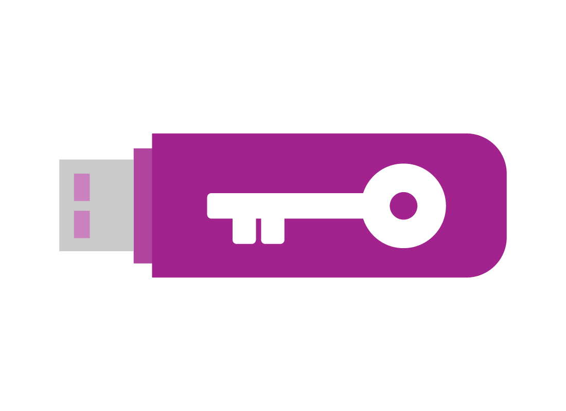 A USB with a key on it