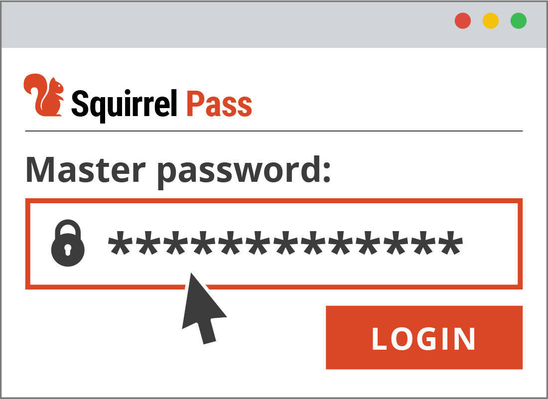 Logging into a password manager using a master password