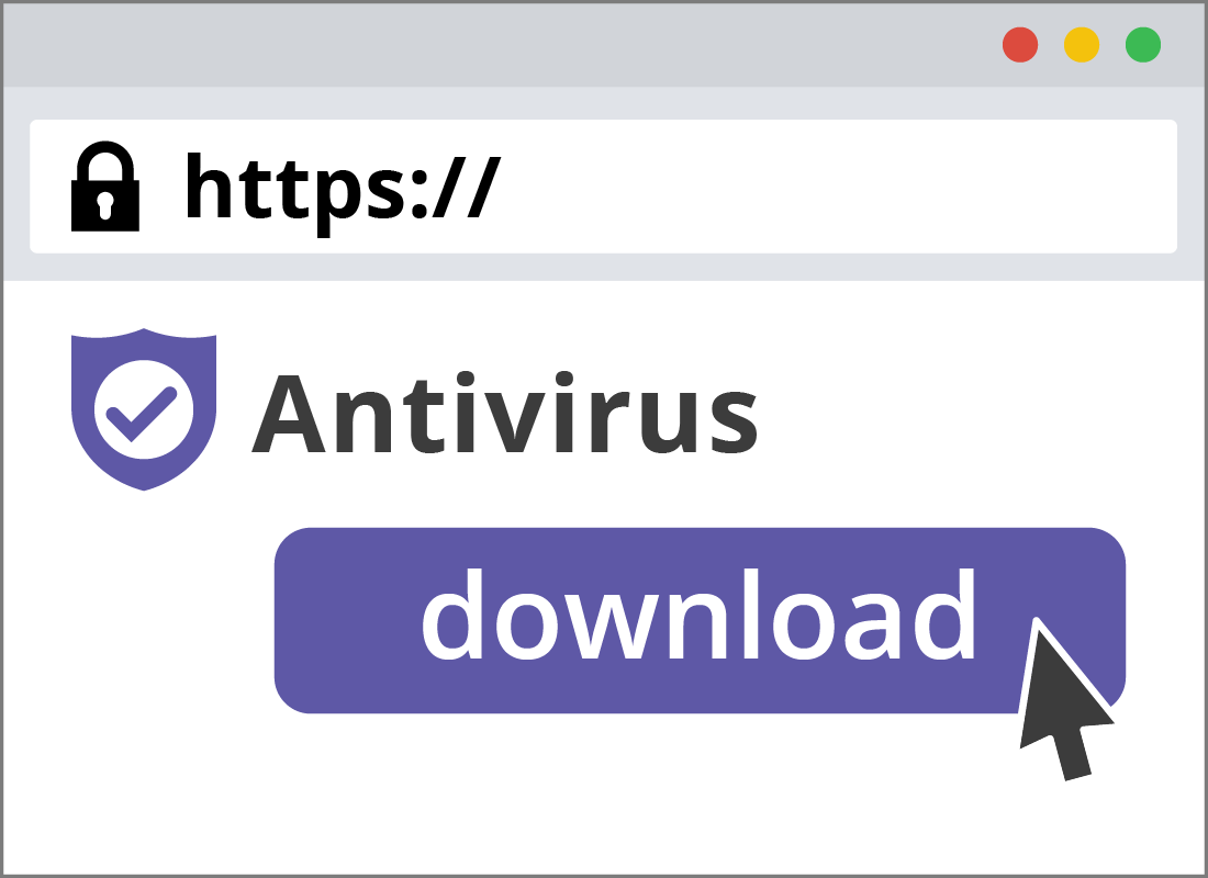 Downloading antivirus software from a reputable website