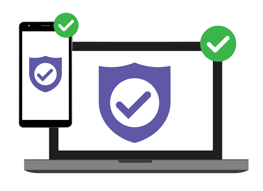 Antivirus software protecting a range of device types