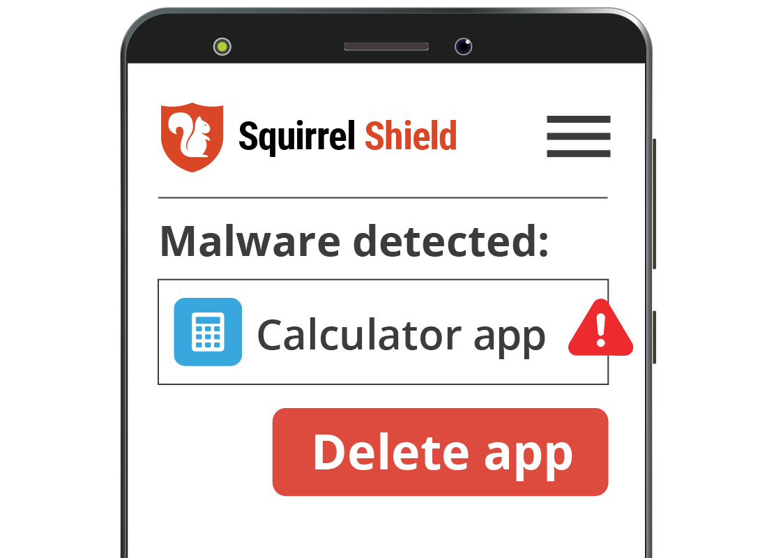 The device owner being alerted to a Malware threat