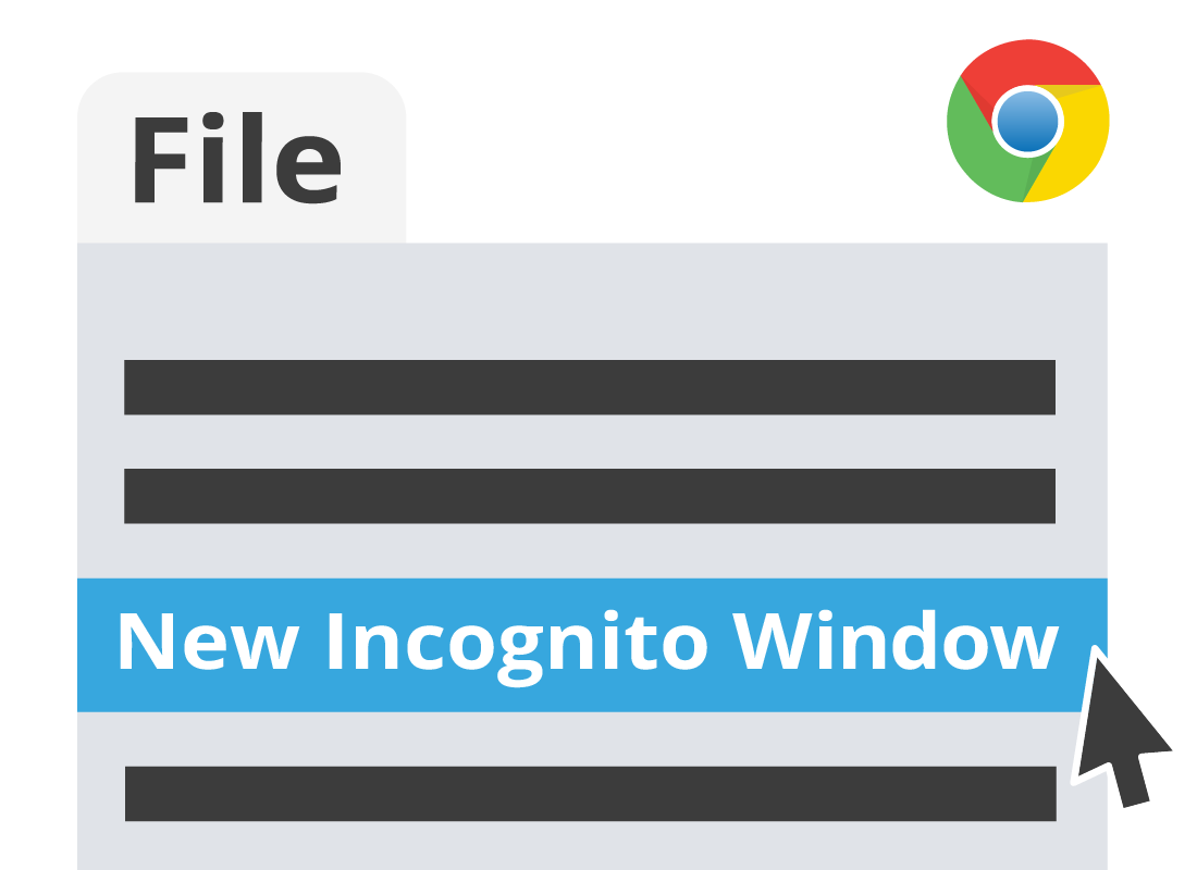 Launching a new incognito window in the Chrome browser