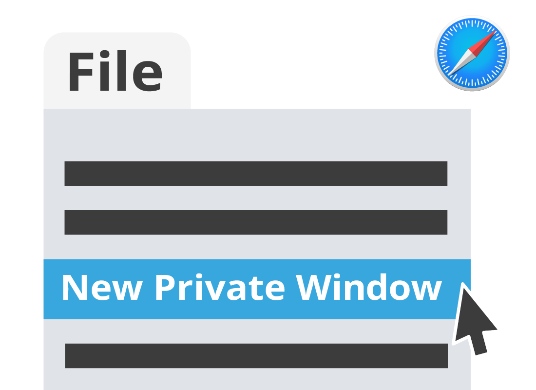 Launching a nre private window in the Safari browser