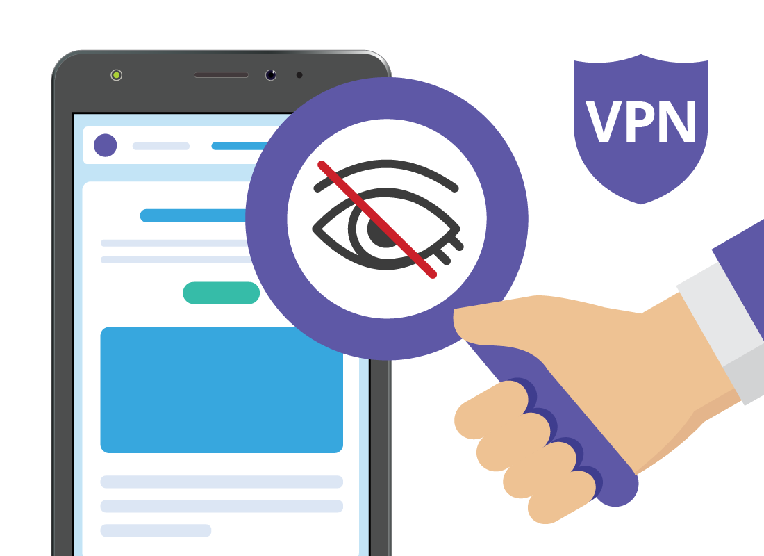 A VPN protecting your device