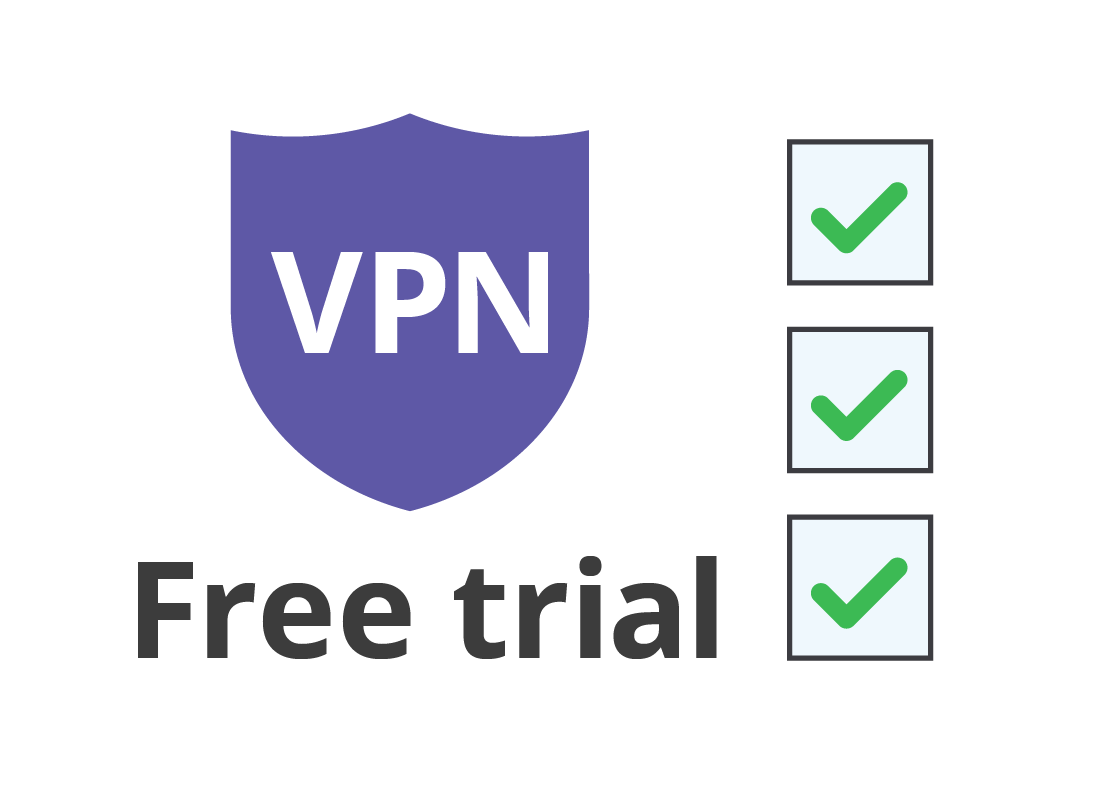 A VPN shield with three ticked check boxes  next to it