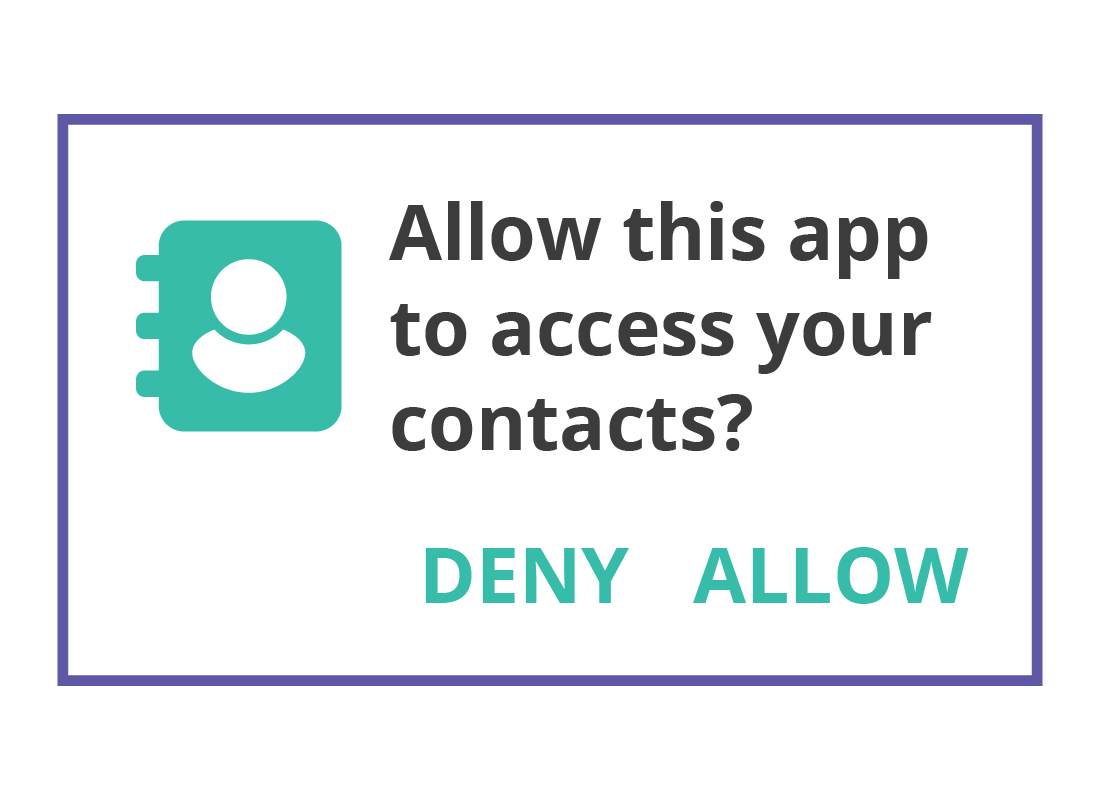 Grantiong access to your contacts list to an app