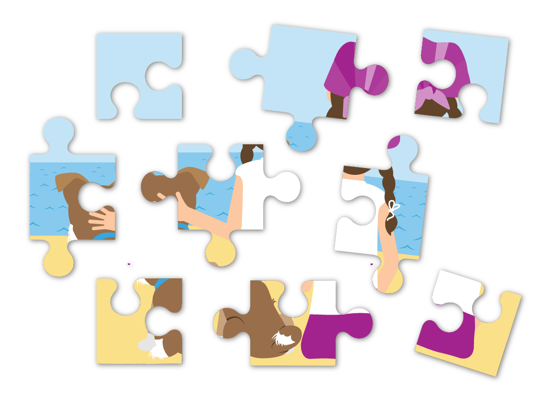A jigsaw made from a personal photo