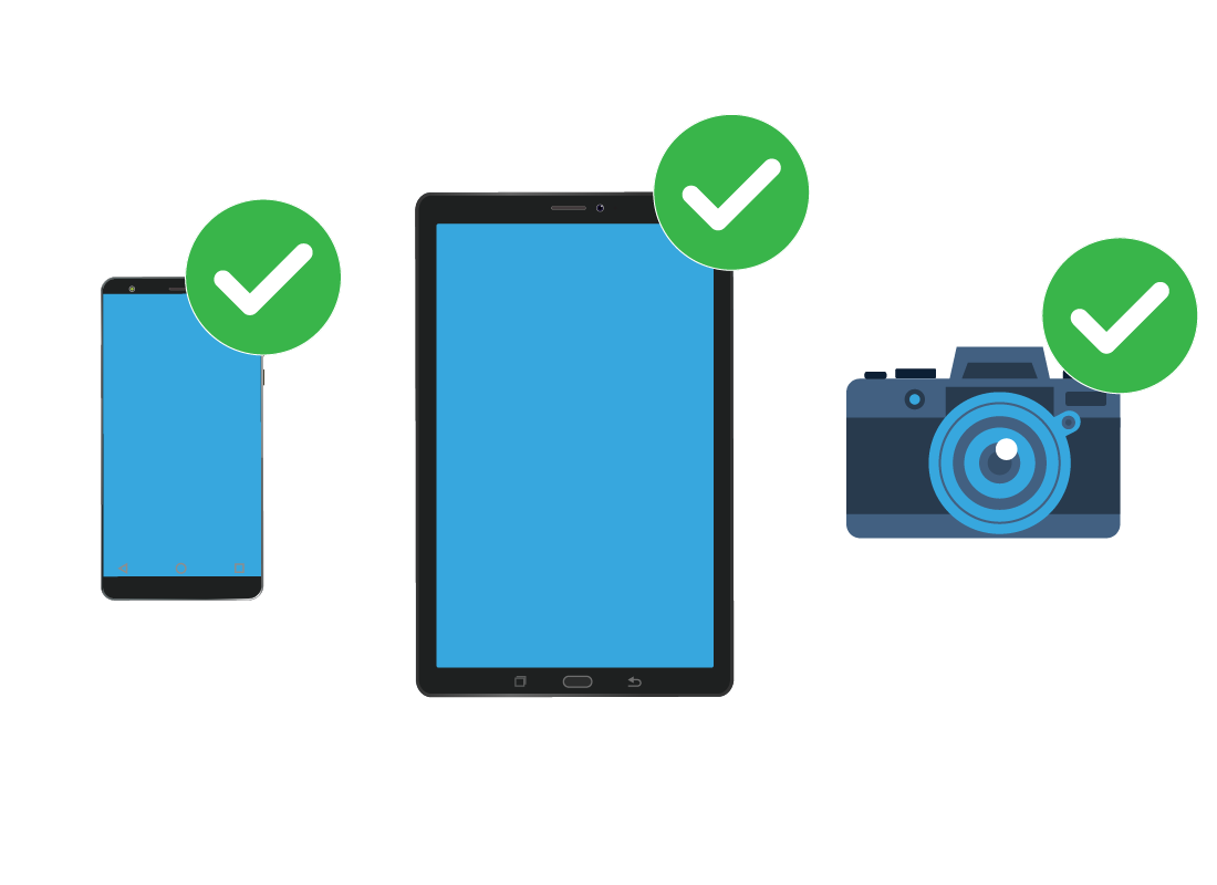 A smartphone, tablet and digital camera can all transfer photos to your computer