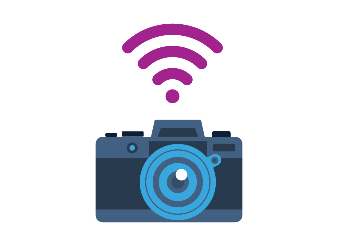 A digital camera transmitted photos to a computer using home Wi-Fi