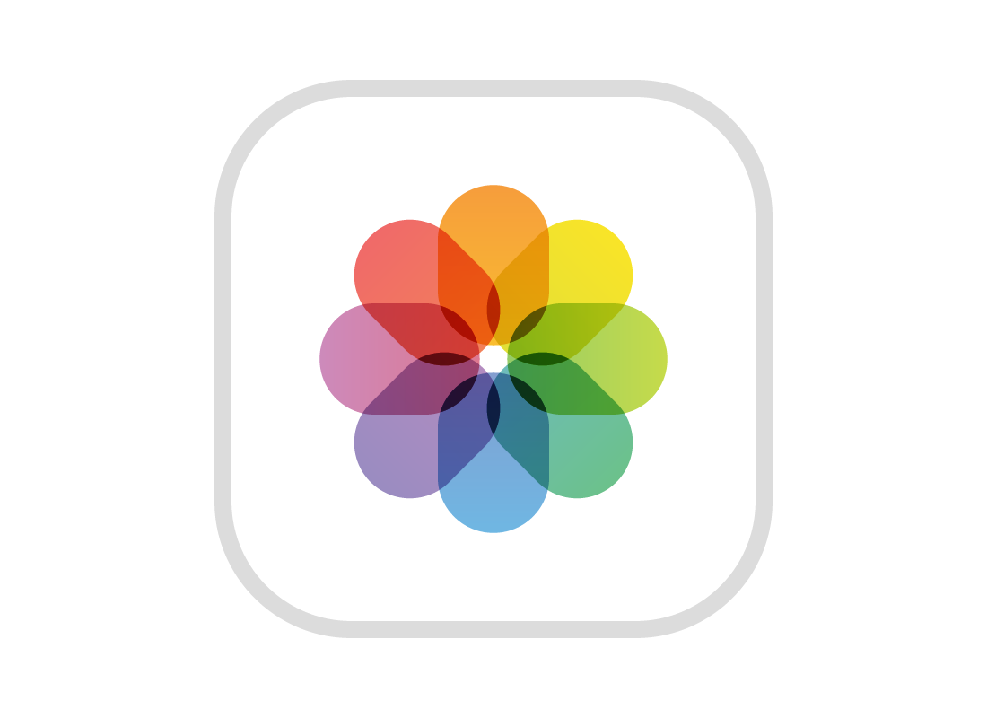 The Photos app icon found on Apple devices