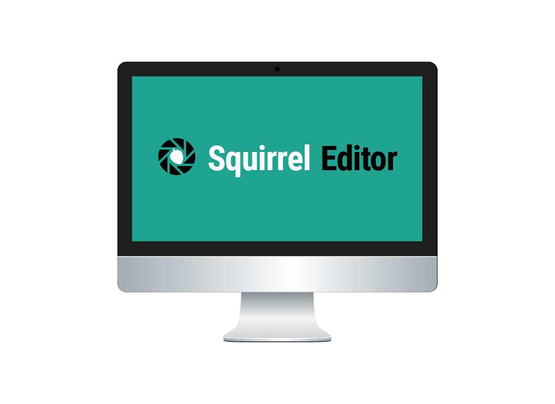 A desktop computer displaying Squirrel Editor software