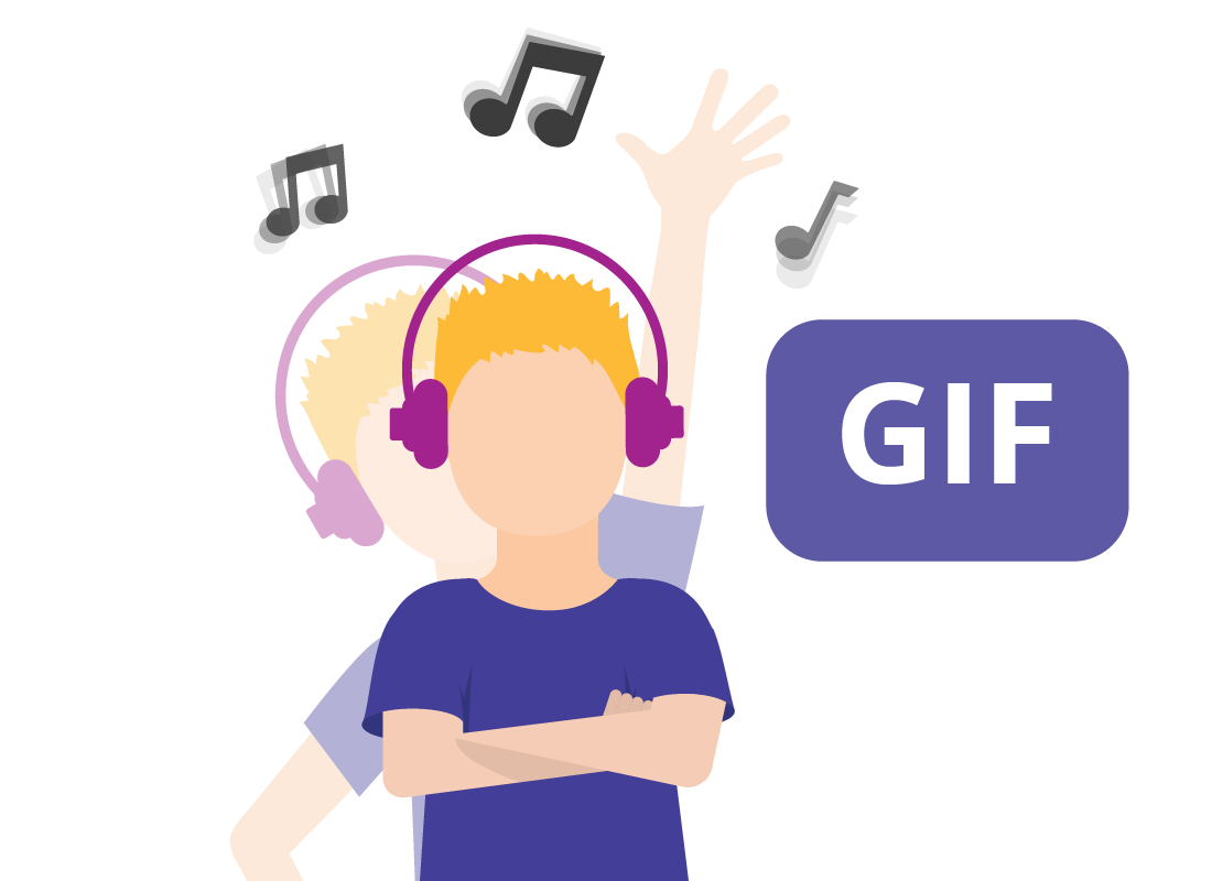 A GIF image file is usually low quality and can be static or has a limited ability for animation