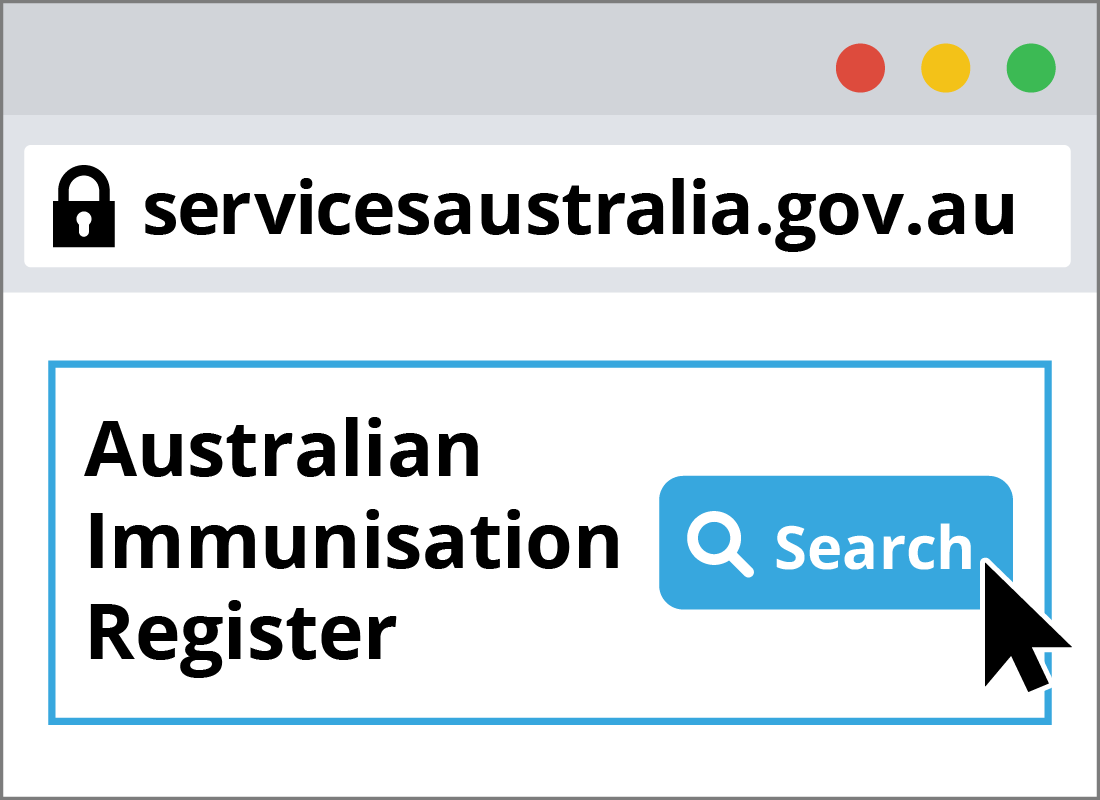 Searching the internet for Australian Immunisation Register