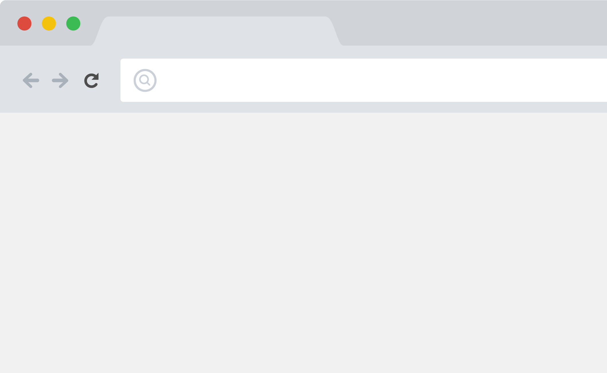 Search using the web browser address bar
