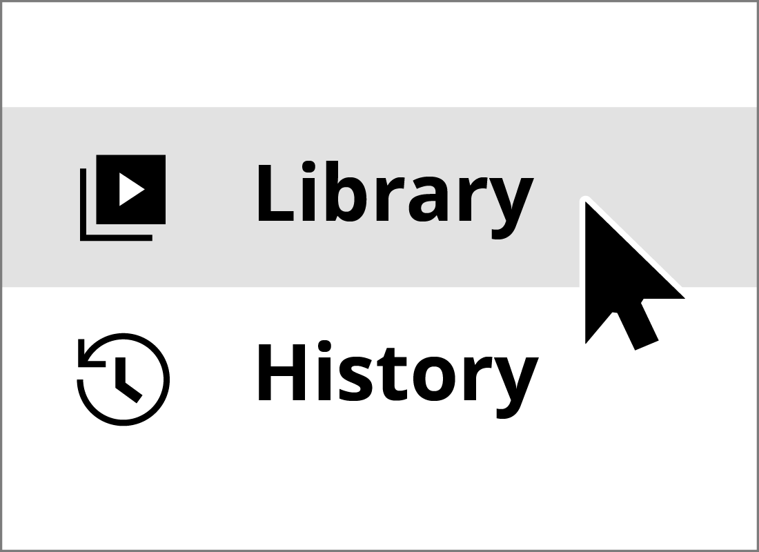 Youtube library online history