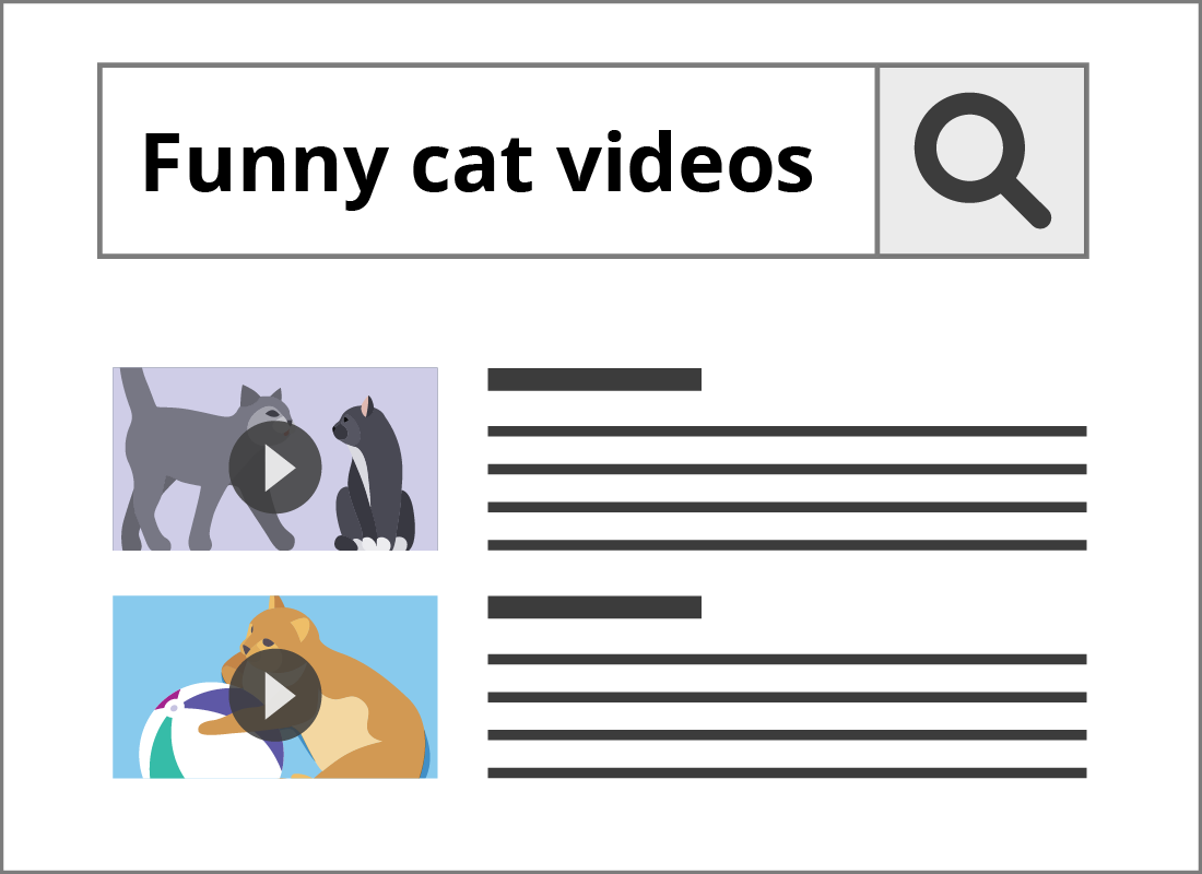 A graphic of the search box in YouTube