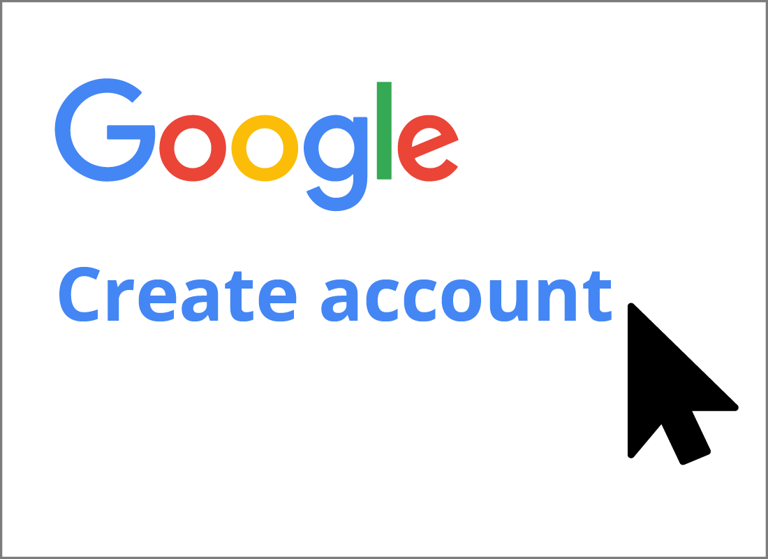 A graphic of the Google Create Account panel