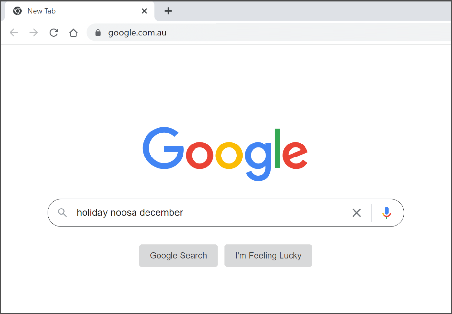A search term being entered into Google Search