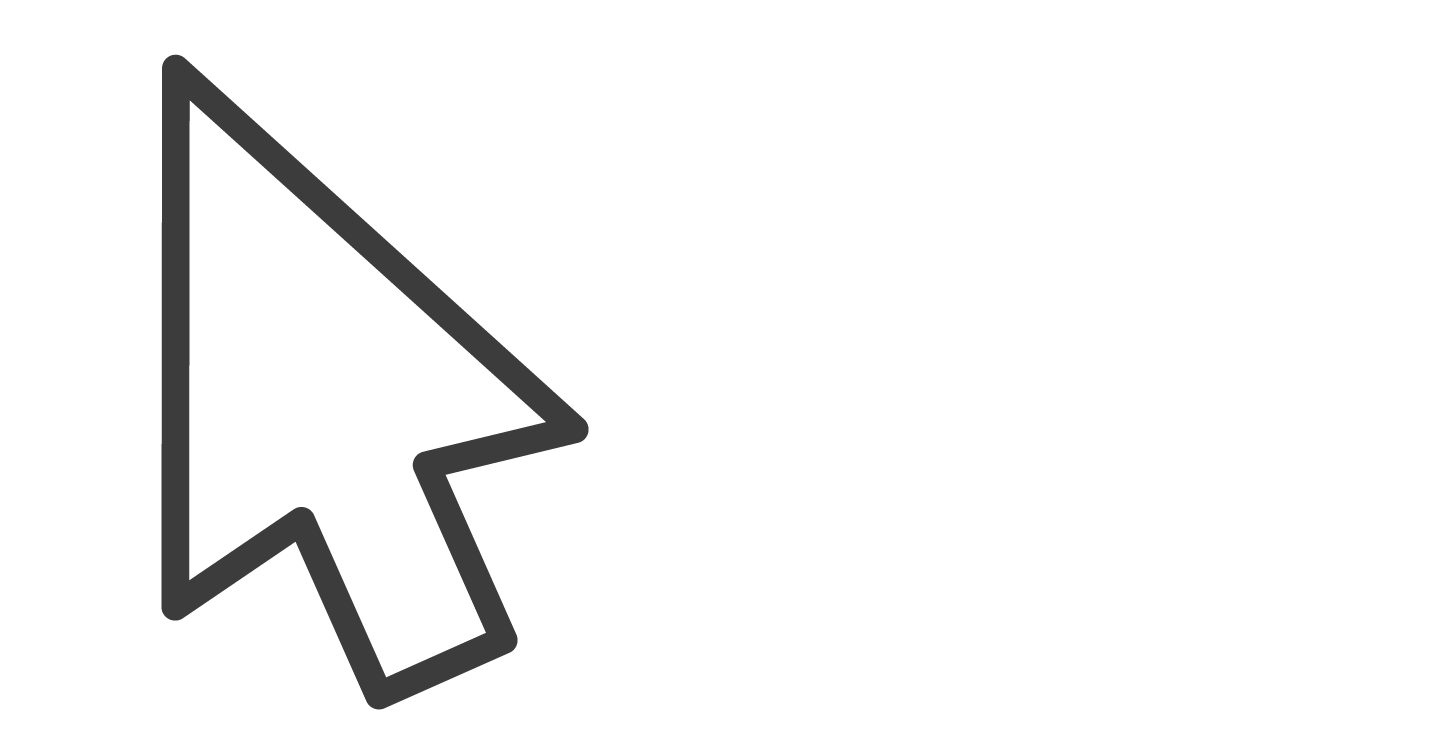 The cursor displaying as an arrow