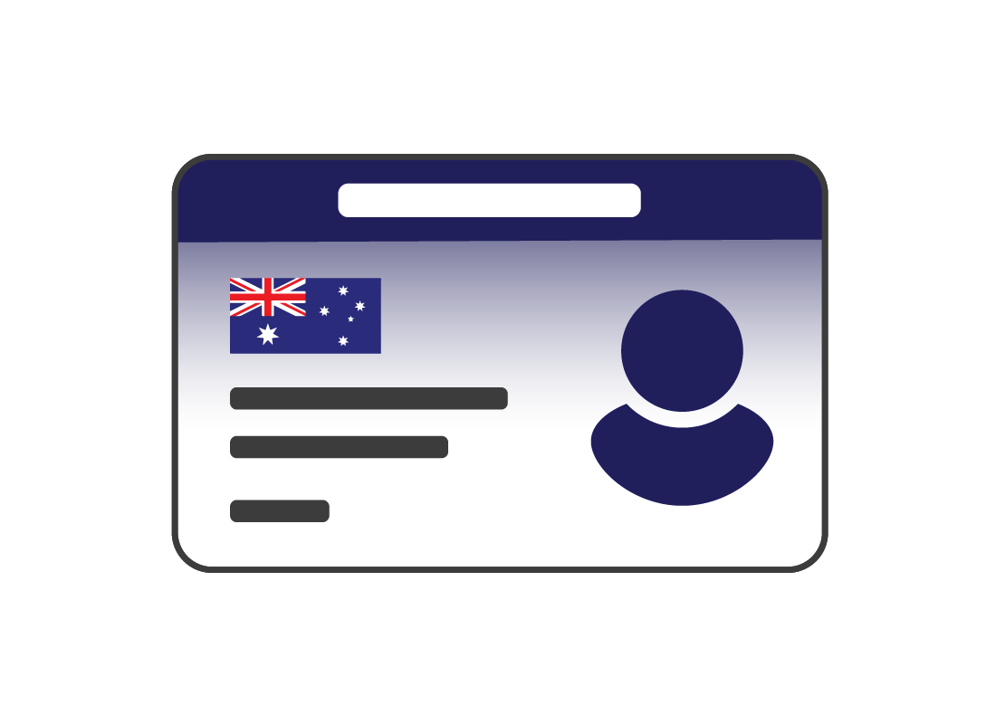 An illustration of an Australian identity card, for example a drivers licence