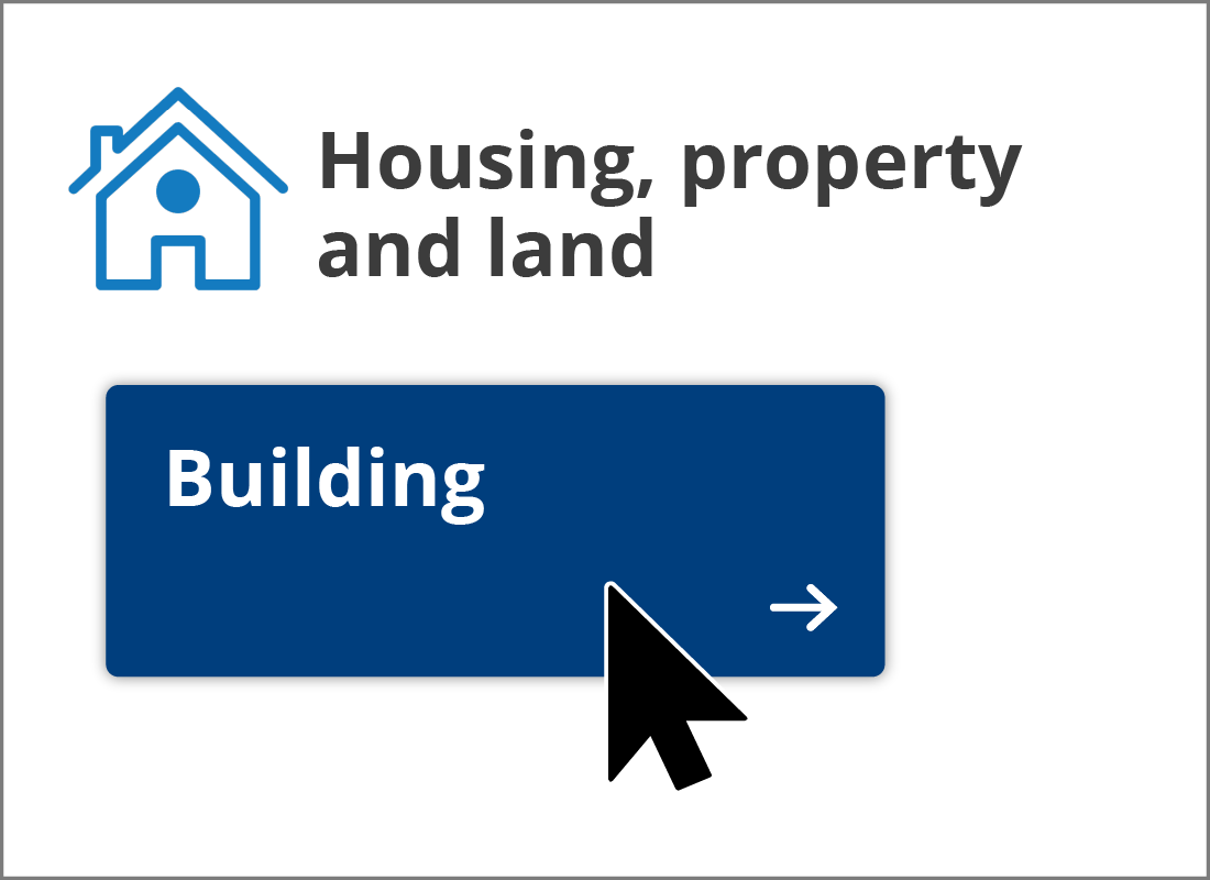 An illustration of a Building link in a Housing, property and land category
