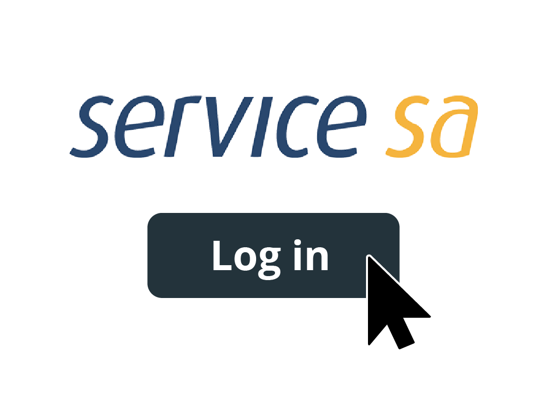 An illustration of the Service SA Log in button