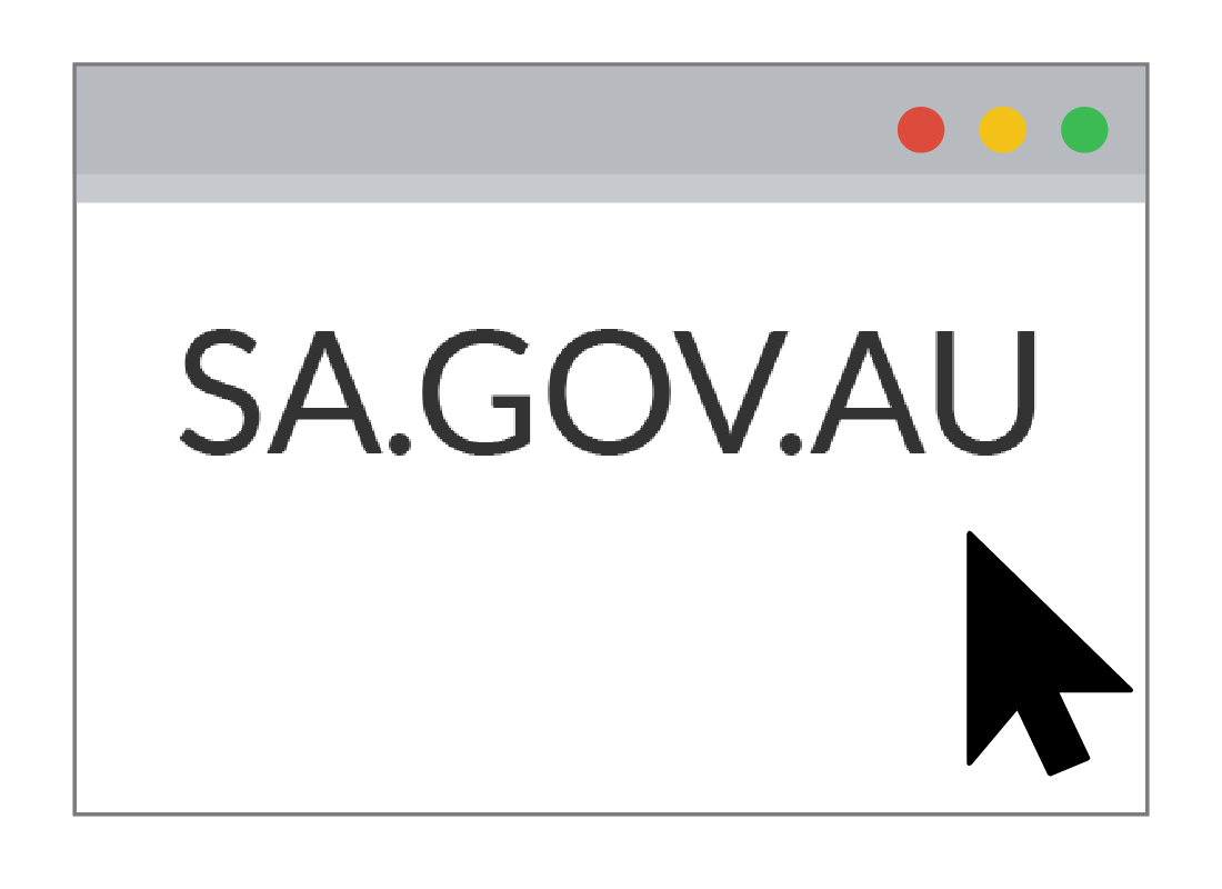 An illustration of the SA.GOV.AU wordmark in the top left-hand corner of the page