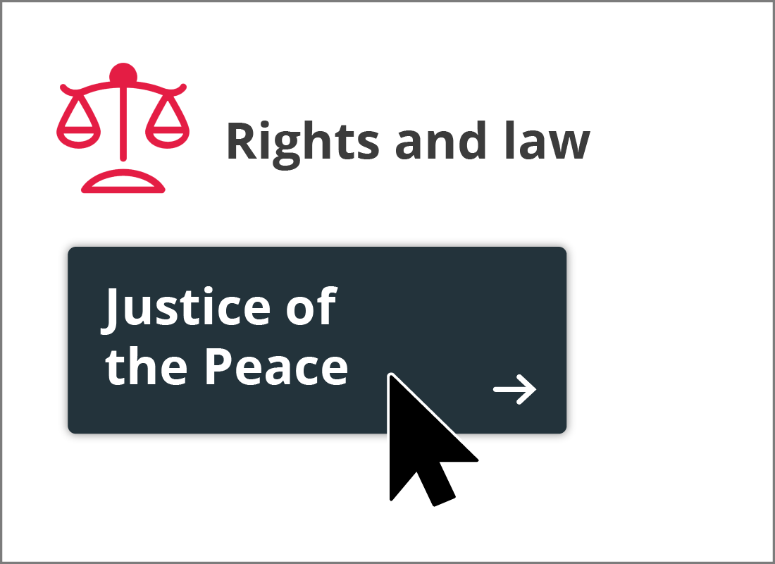 An illustration of a Justice of the Peace link on a web page