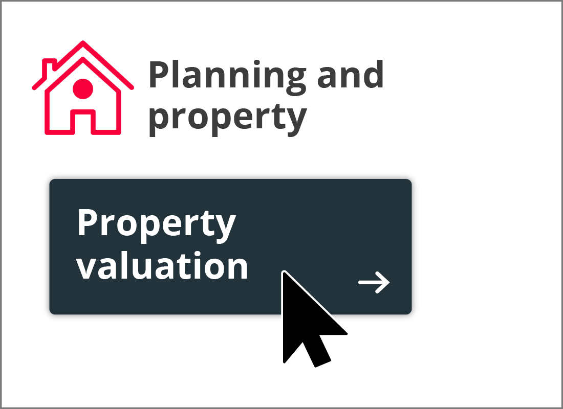 An illustration of a Property valuation link on a web page
