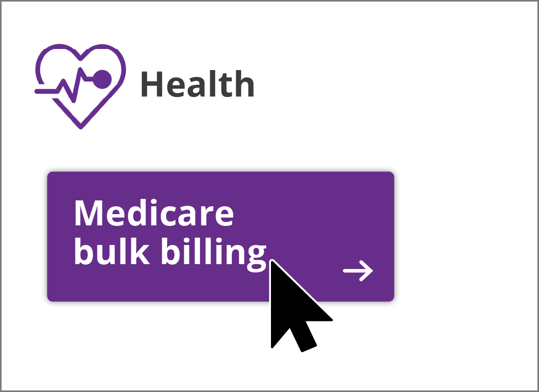 An illustration of a Medicare link in a Health category