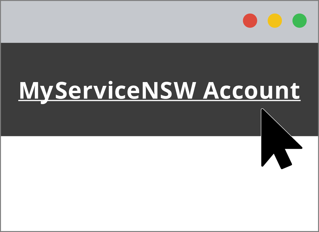 The My service NSW account menu item