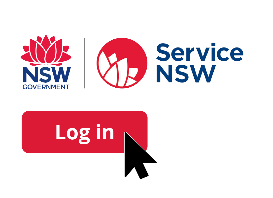 Service NSW log in screen
