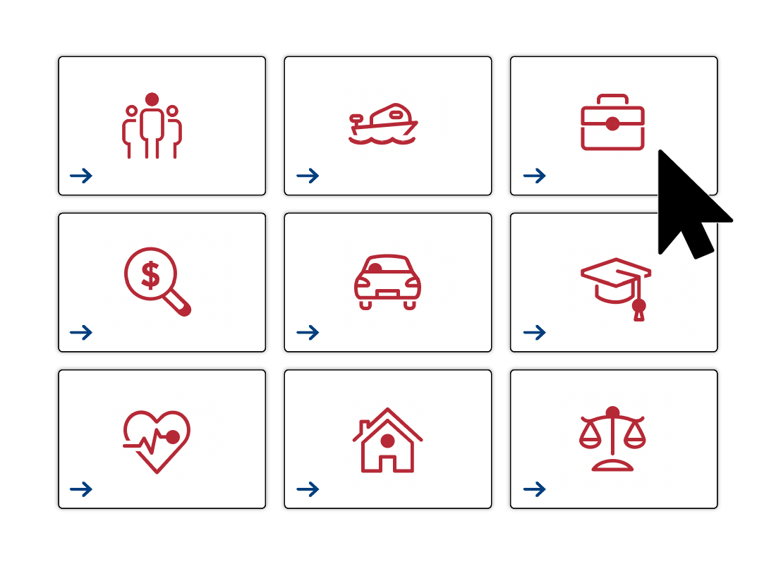 A range of service icons