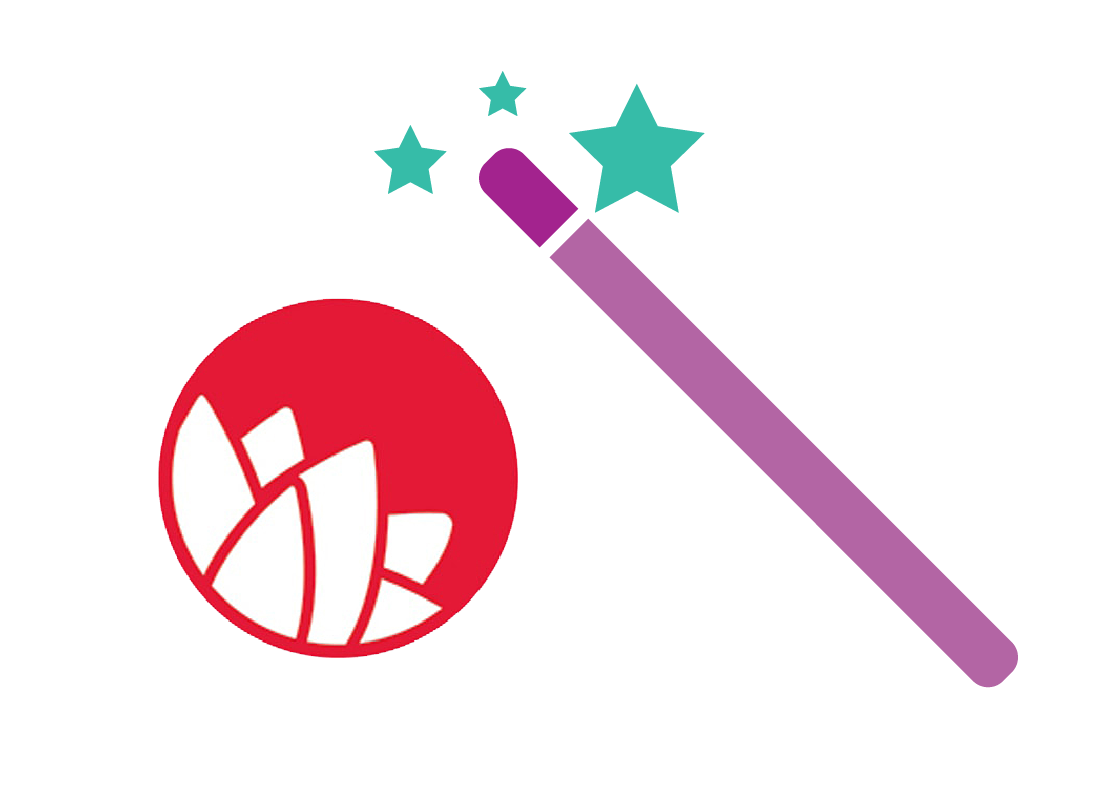 NSW logo and wand