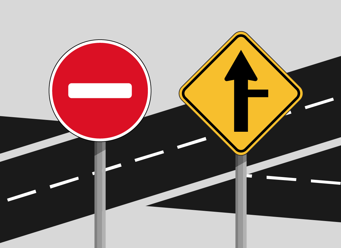 Two traffic signs