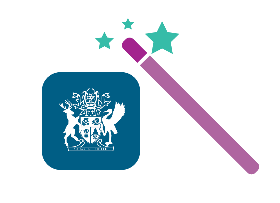 QLD coat of arms and wand