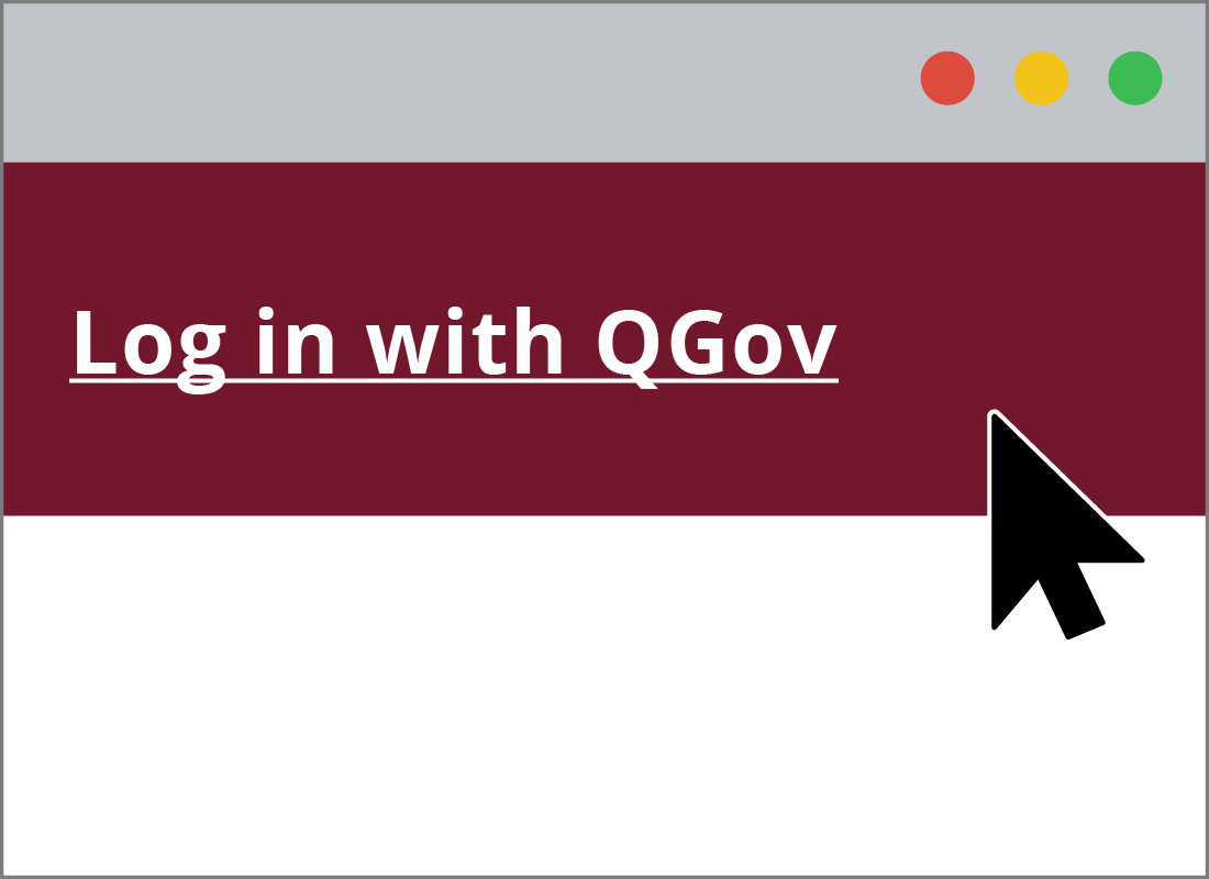 QGov login screen