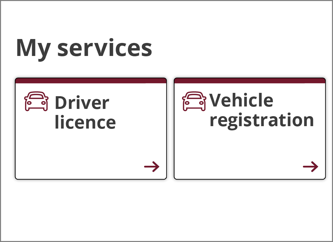 Driver licence and registration services
