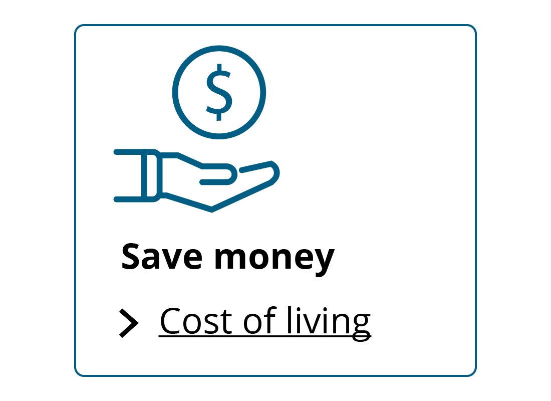 The cost of living menu item