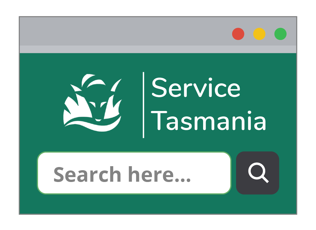 Searching for rebates on the Service Tasmania website