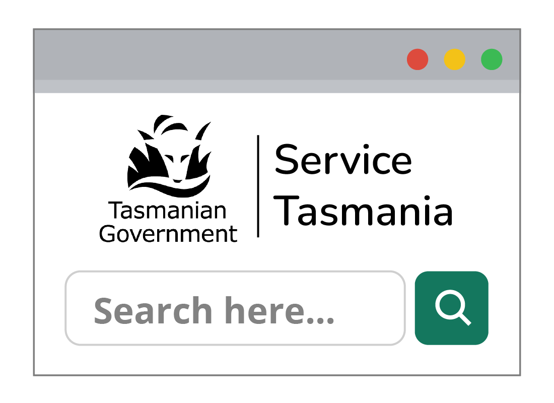 Searching for rebates on the Service Tasmania website
