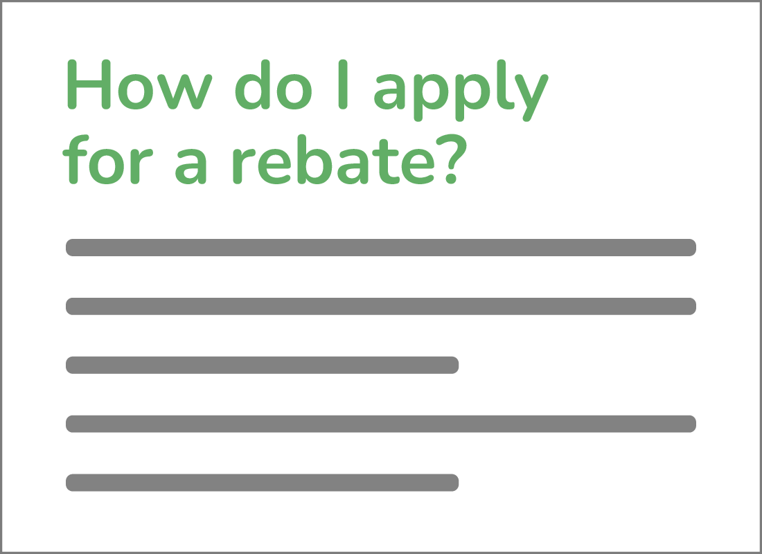 How do I apply for a rebate webpage