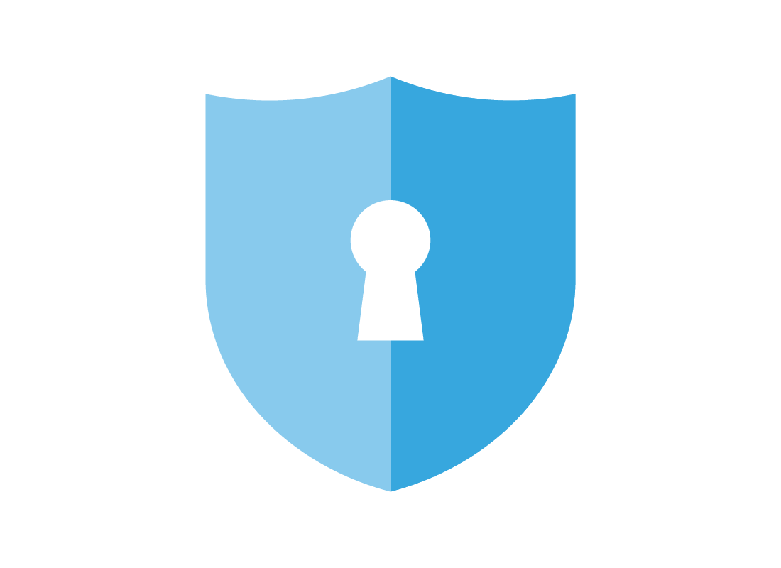 An illustration of a security shield icon.
