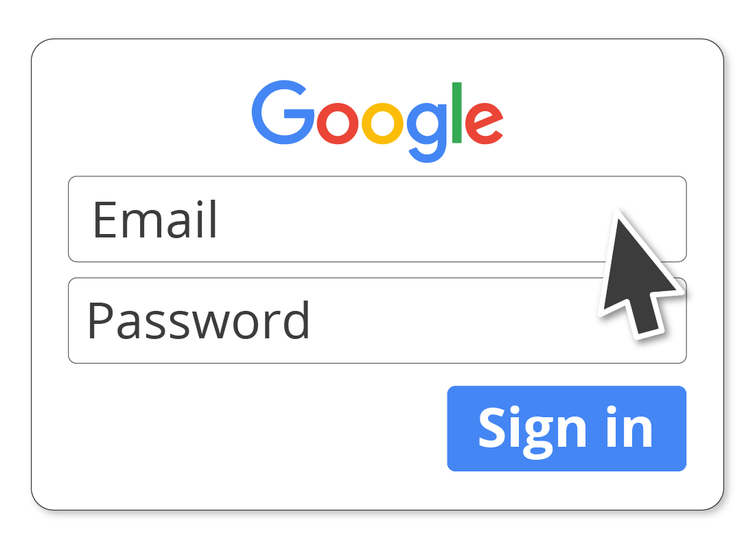 The Google Account sign in form