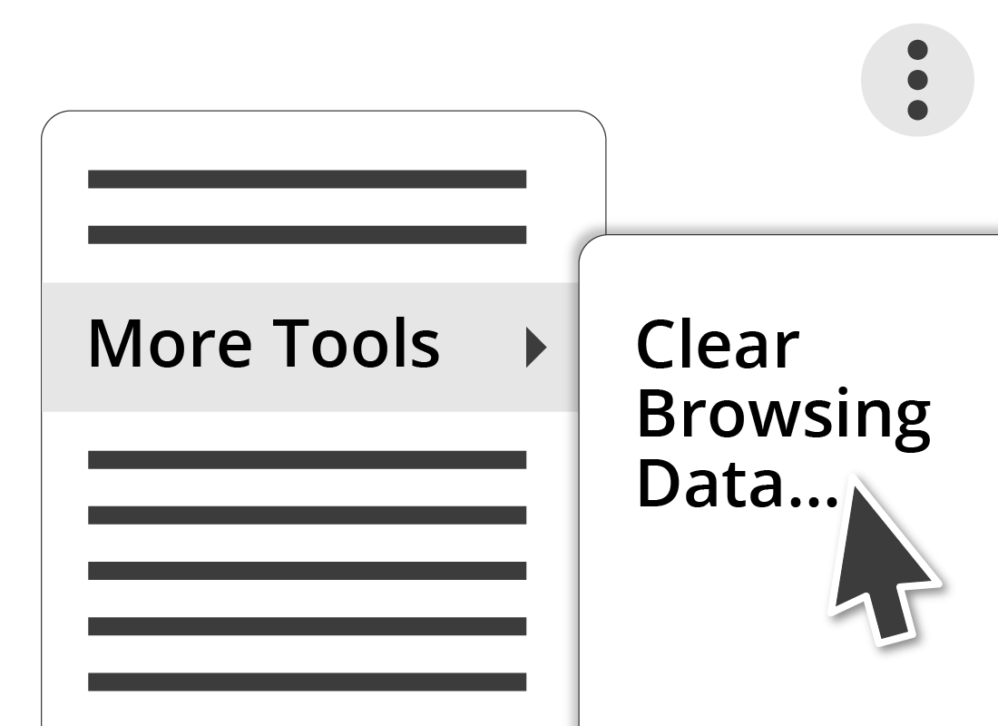 An illustration of the Clear browsing data menu option