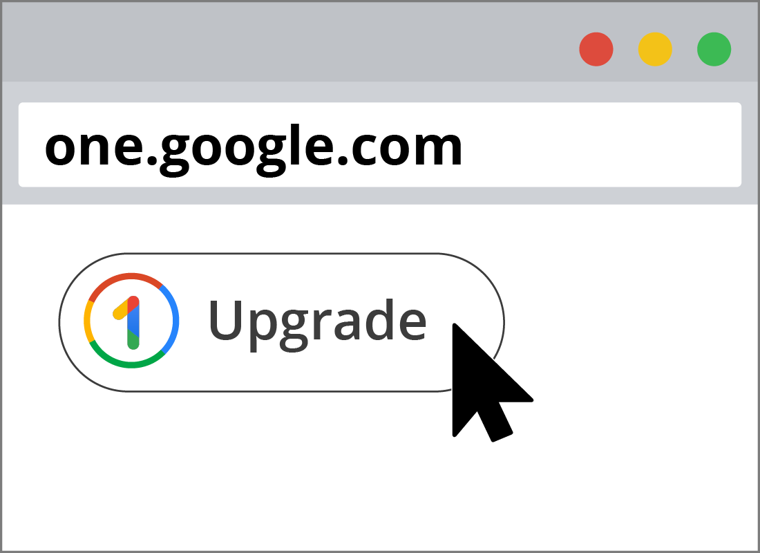 The Upgrade button on the one.google.com site